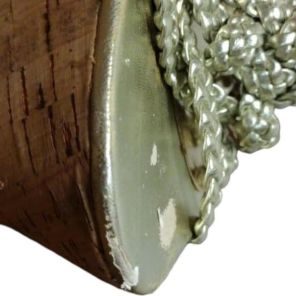 Carlos Santana Gold Woven Cork Platform Wedges 8.5M! - Picture 2 of 12